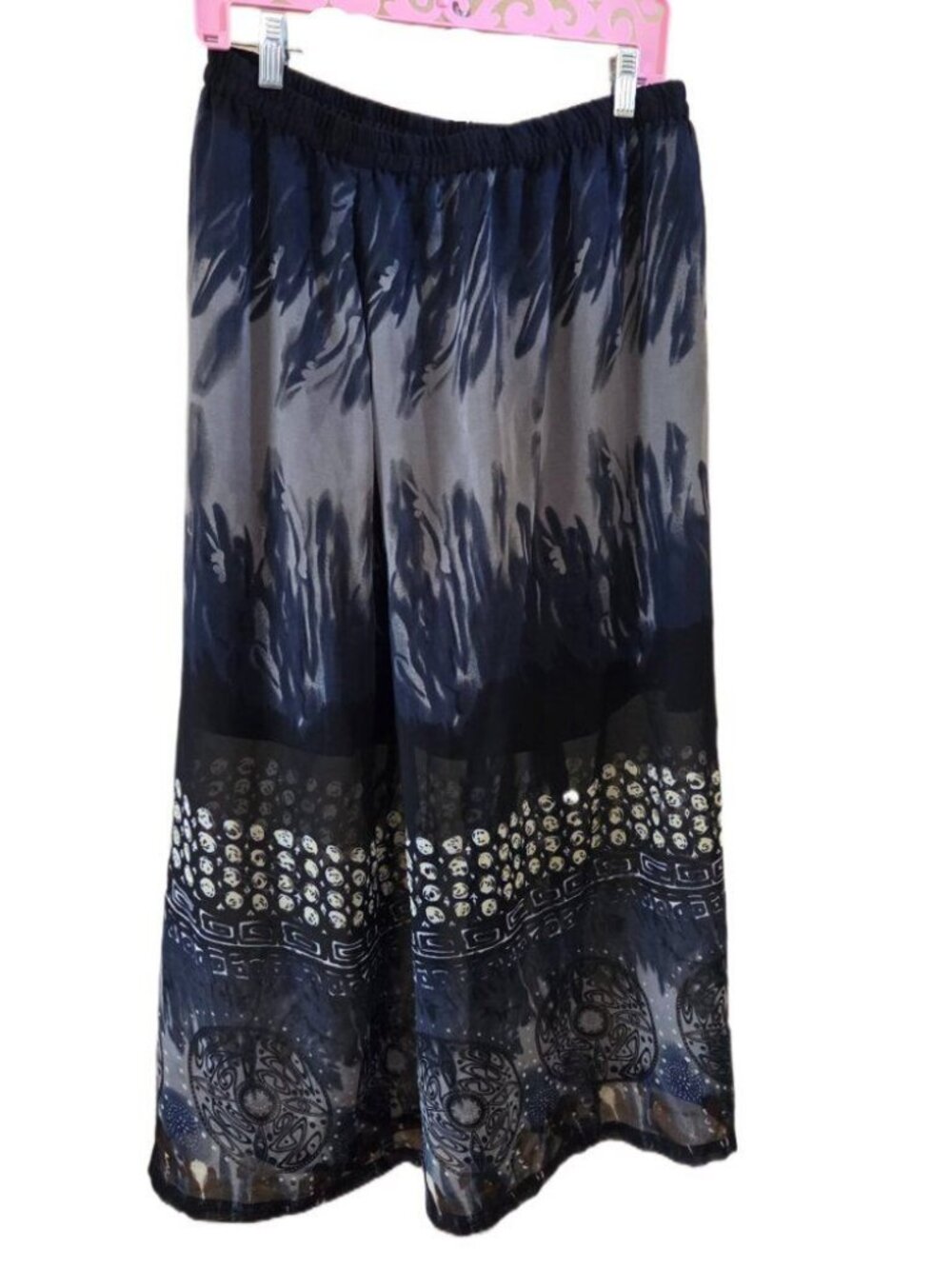 Mix Nouveau New York Shades of Blue Printed Boho Skirt